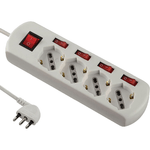 1PZ x MULTIPRESA CON INTERRUTTORI INDIPENDENTI 6 prese6 prese