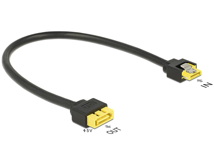 DeLOCK---Cavo-di-prolunga-SATA---Serial-ATA-150-300-600---SATA--S--agganciato-a-SATA-a-8-pin--R----30-cm