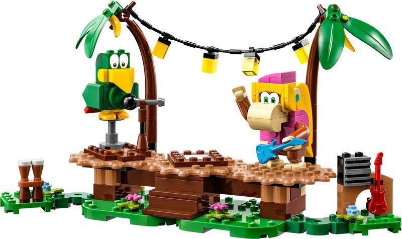 LEGO-Super-Mario-71421-Pack-di-Espansione-Concerto-nella-Giungla-di-Dixie-Kong-con-Figure-di-Dixie-Kong-e-Pagal-il-Pappagallo