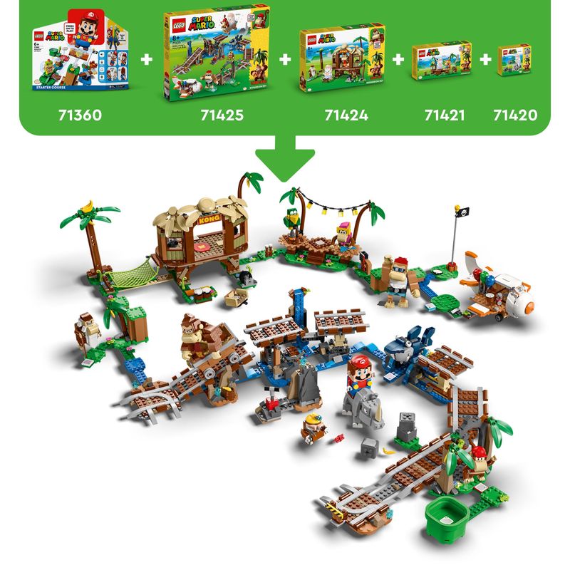 LEGO-Super-Mario-71421-Pack-di-Espansione-Concerto-nella-Giungla-di-Dixie-Kong-con-Figure-di-Dixie-Kong-e-Pagal-il-Pappagallo