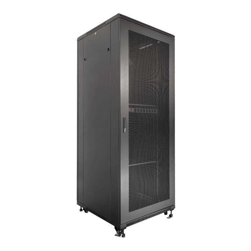 Aiten-Data-AI8142-Armadio-rack-da-pavimento-19---Da-22U-a-42U---4-ventole-da-120-mm---Porta-in-vetro---Blocco-di-sicurezza---Peso-massimo-fino-a-800-kg---Colore-nero