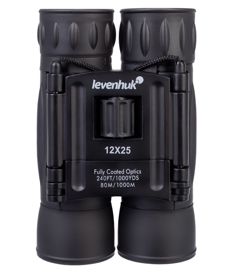 Levenhuk-Atom-12x25-binocolo-A-tetto-Nero