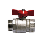 VALVOLA A SFERA MF CON FARFALLA LEVA ROSSA1/2" (DN 15) F-BRICO