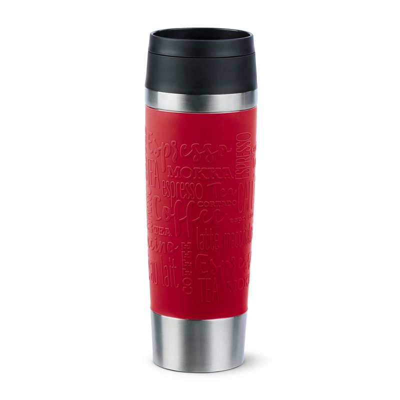 EMSA-Travel-Mug-Classic-N2022200-tazza-da-viaggio-500-ml-Nero-Rosso-Acciaio-inox-Acciaio-inox