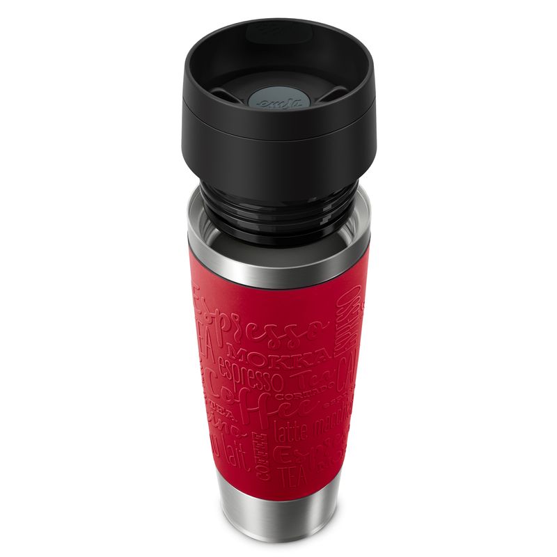 EMSA-Travel-Mug-Classic-N2022200-tazza-da-viaggio-500-ml-Nero-Rosso-Acciaio-inox-Acciaio-inox
