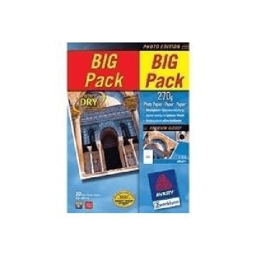 Avery - Fotopapier, glänzend - A4 (210 x 297 mm) - 270 g/m2 - 40 Blatt (2739)