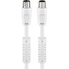 Cavo-di-collegamento-antenna-Wentronic-Goobay-schermato-al-100--ferrite-bianco-10-m---Spina-IEC-coassiale-<->-Presa-