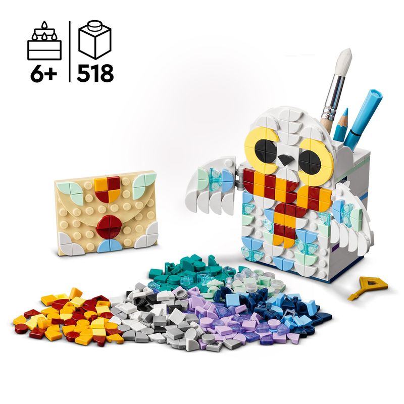 LEGO-DOTS-41809-Portamatite-di-Edvige-Accessori-da-Scrivania-di-Harry-Potter-con-Portapenne-e-Portablocco-Giochi-per-Bambini