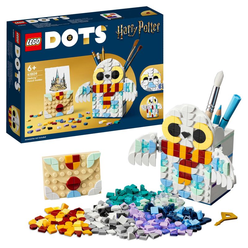 LEGO-DOTS-41809-Portamatite-di-Edvige-Accessori-da-Scrivania-di-Harry-Potter-con-Portapenne-e-Portablocco-Giochi-per-Bambini