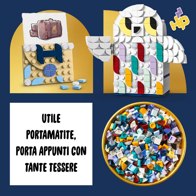 LEGO-DOTS-41809-Portamatite-di-Edvige-Accessori-da-Scrivania-di-Harry-Potter-con-Portapenne-e-Portablocco-Giochi-per-Bambini