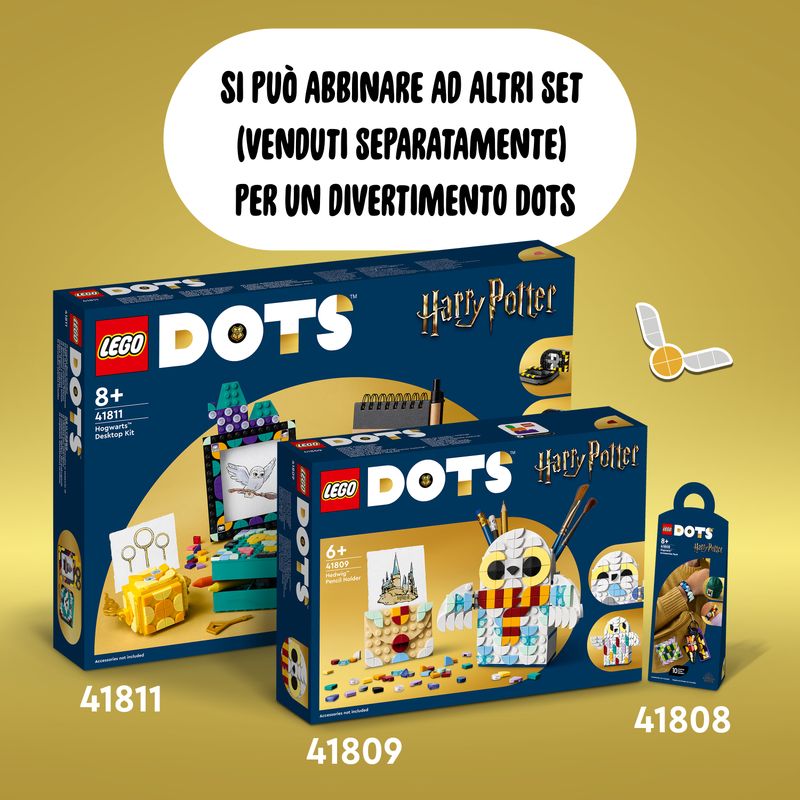 LEGO-DOTS-41809-Portamatite-di-Edvige-Accessori-da-Scrivania-di-Harry-Potter-con-Portapenne-e-Portablocco-Giochi-per-Bambini