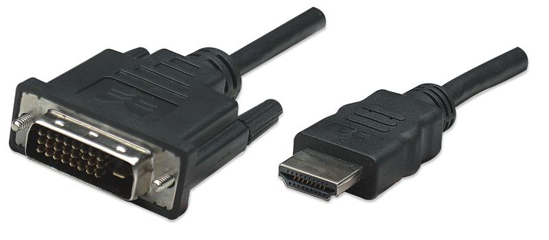 Manhattan-322782-cavo-e-adattatore-video-1-m-HDMI-tipo-A-Standard-DVI-D-Nero--HDMI-to-DVI-D-241-Cable-1m-Male-to-Male-Bl