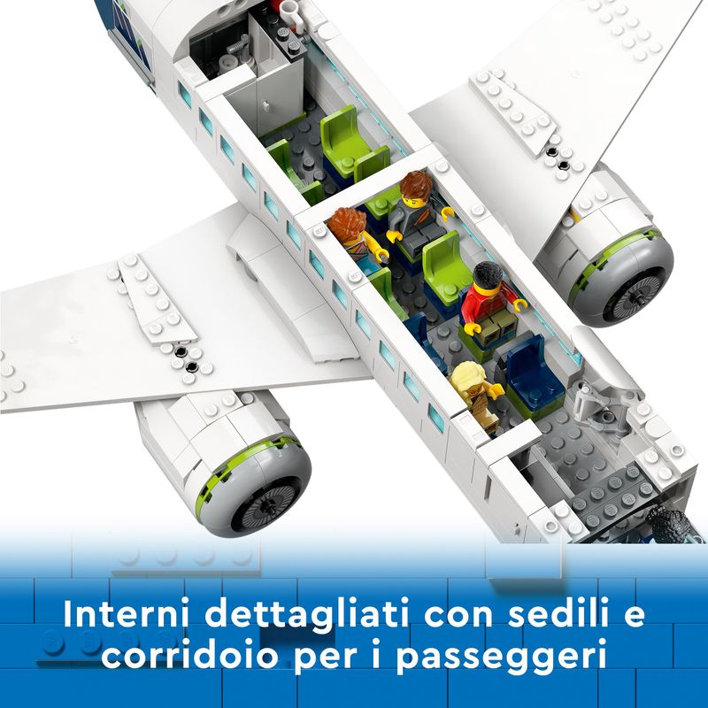 LEGO-City-60367-Aereo-Passeggeri-Modellino-di-Aeroplano-Giocattolo-da-Costruire-con-9-Minifigure-e-Veicoli-dell-Aeroporto