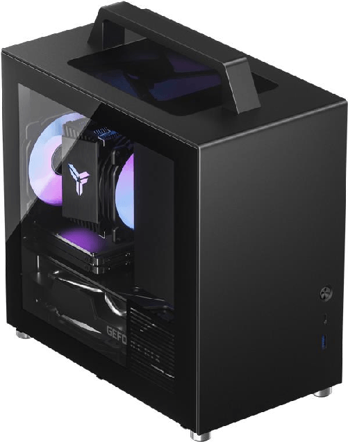 Jonsbo T8 PLUS - Mini Tower - PC - Schwarz - Mini-ITX - Aluminium - Stahl - GehÃ¤rtetes Glas - Gaming (6970620551760)